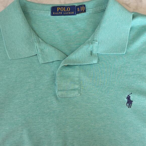 Polo Ralph Lauren Men Sz XL Green Logo Pony Casual 100% Cotton Polo Shirt - Picture 4 of 11